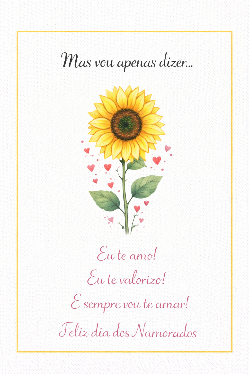 Cartão Comemorativo Romântico A5 (14,8 x 21 cm) – Meu Marido, Meu Amor | Loucos por Cartões