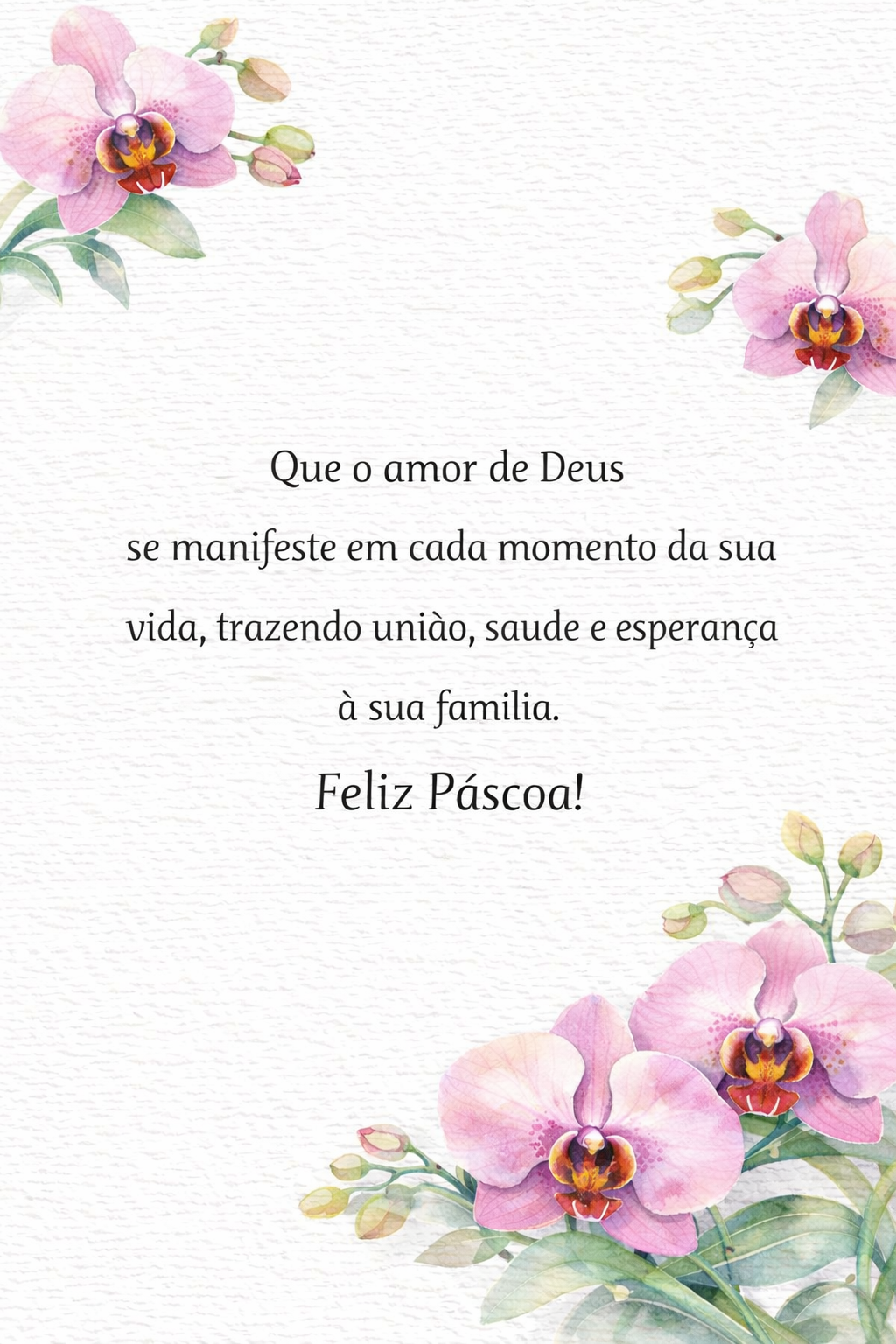Cartão de Páscoa Floral A5 (14,8 x 21 cm) – Feliz Páscoa | Loucos por Cartões