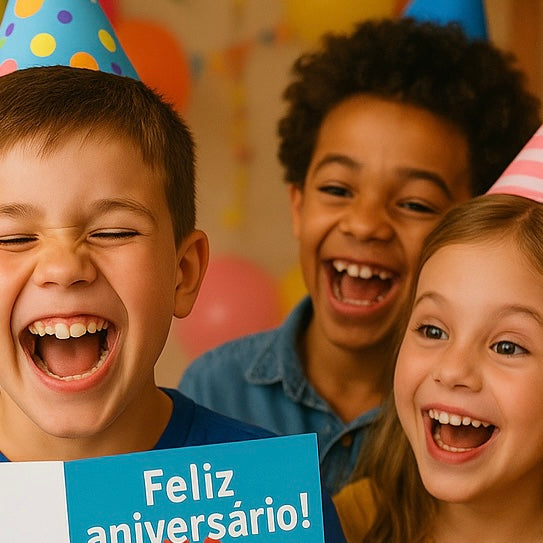 Cartão De Aniversário Infantil - FRANGO DIVERTIDO (googly eyes)