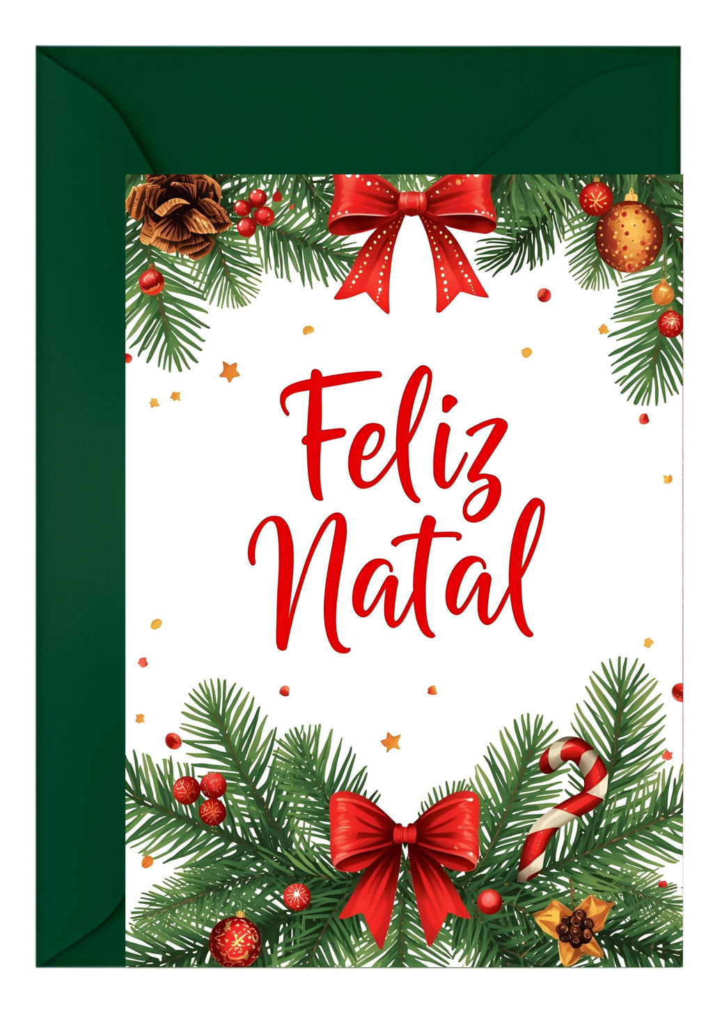 Cartão De Natal - ÁRVORE DE NATAL LAÇO