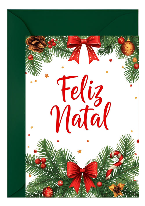 Cartão De Natal - ÁRVORE DE NATAL LAÇO