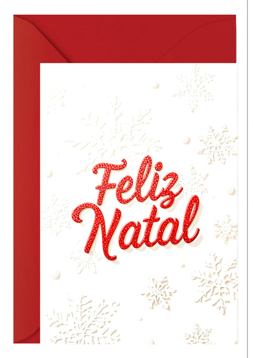 Cartão de Natal - FLOCOS DE NEVE