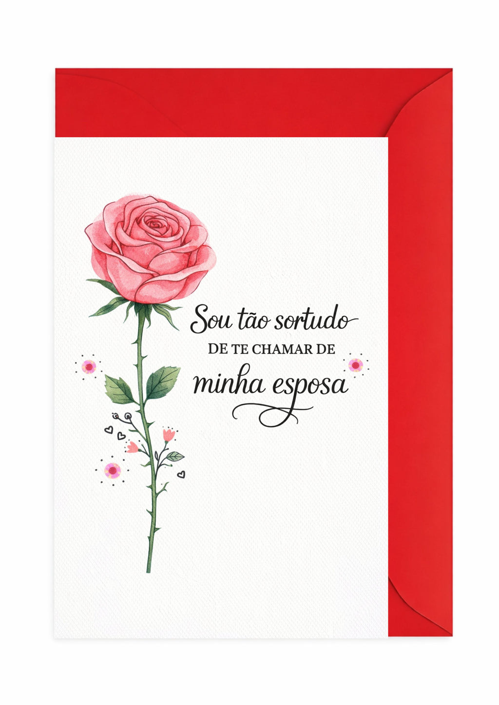 Cartão Comemorativo Romântico A5 (14,8 x 21 cm) – Minha Esposa | Loucos por Cartões