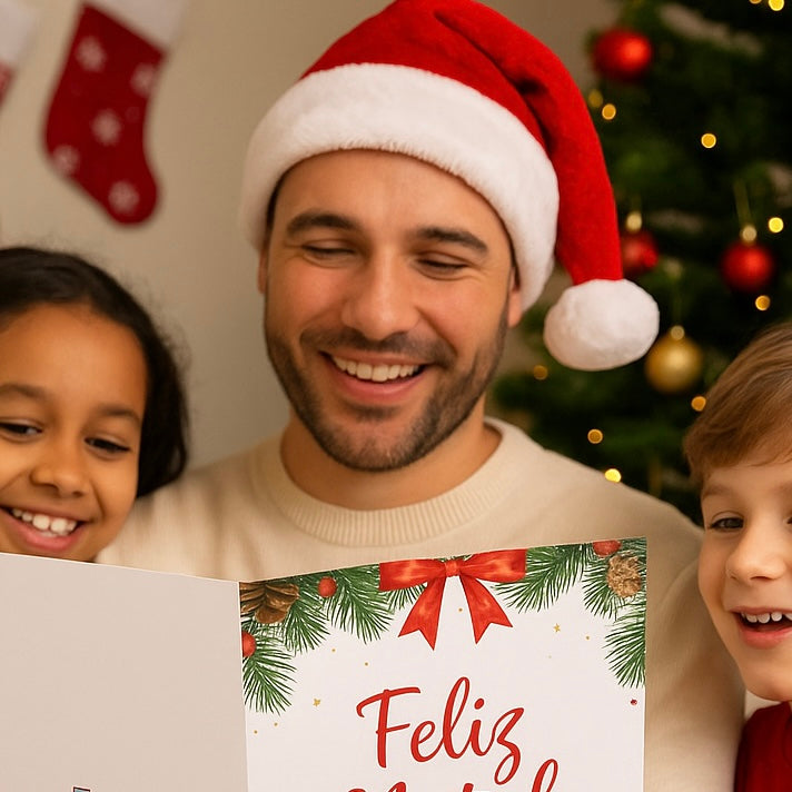 Cartão De Natal - ÁRVORE DE NATAL LAÇO