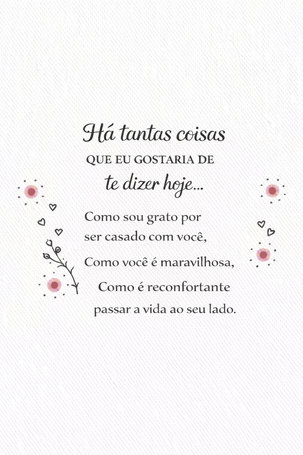 Cartão Comemorativo Romântico A5 (14,8 x 21 cm) – Minha Esposa | Loucos por Cartões