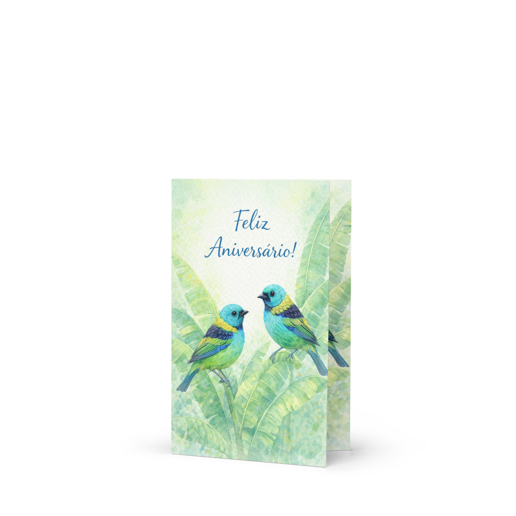 Cartão de Aniversário A5 (14,8 x 21 cm) – Feliz Aniversário | Loucos por Cartões