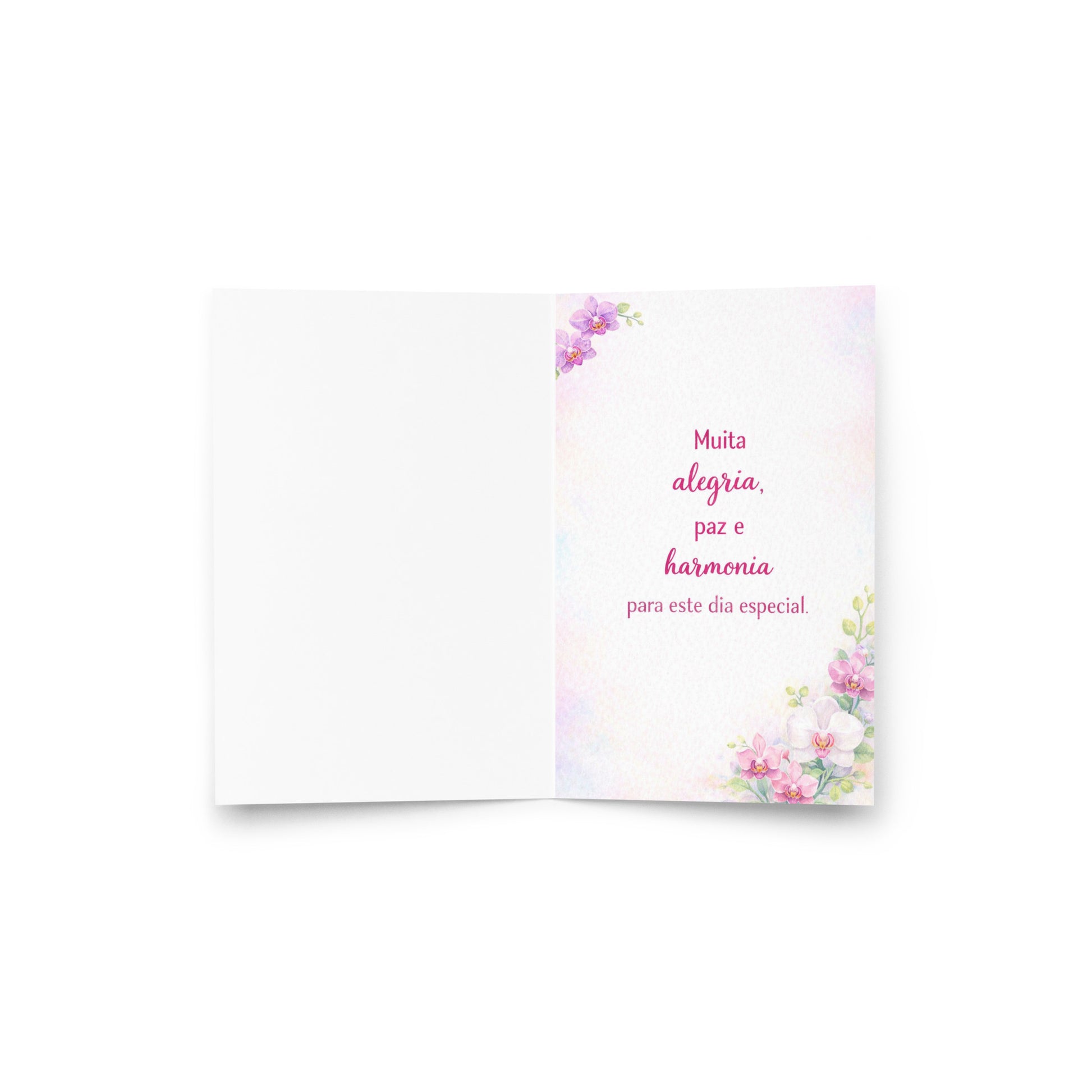 Cartão de Páscoa Floral Aquarelado A5 (14,8 x 21 cm) – Feliz Páscoa | Loucos por Cartões