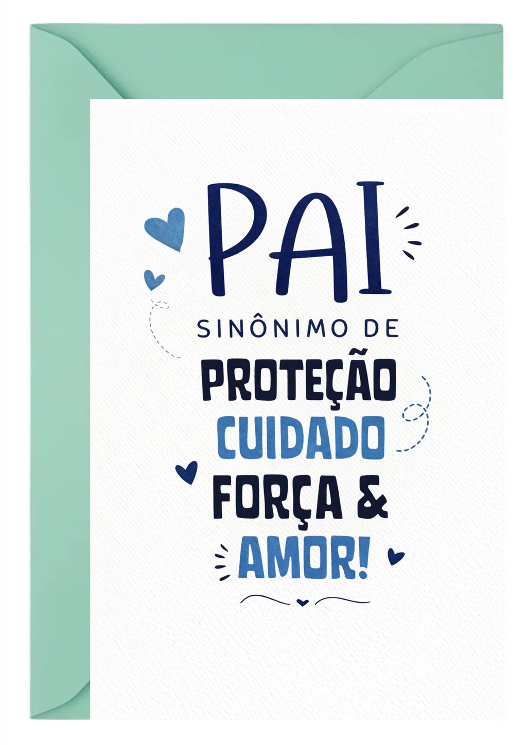 Cartão para Dia Dos Pais, Pai A5 (14,8 x 21 cm) – Pai Sinônimo de Amor | Loucos por Cartões