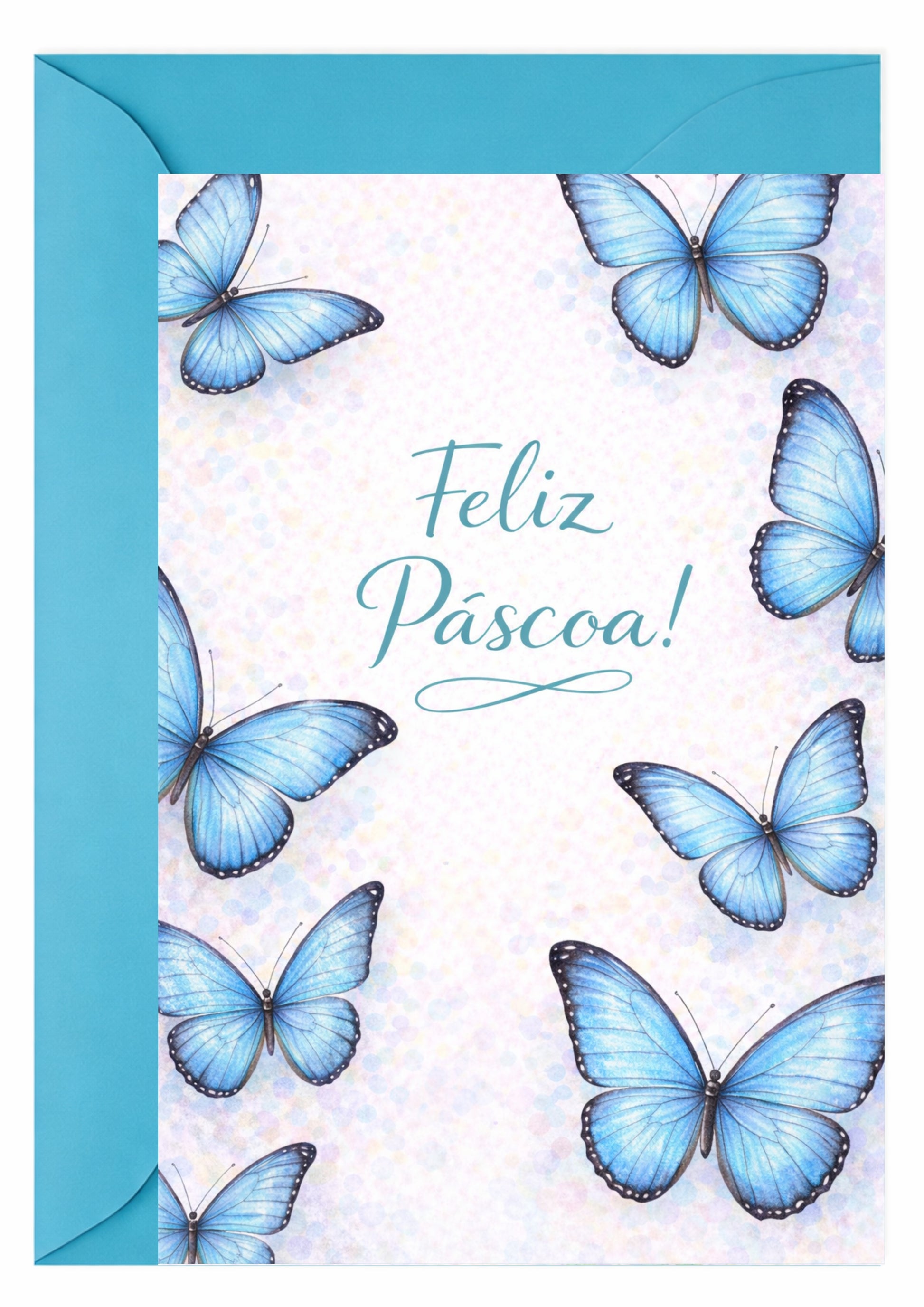 Cartão de Páscoa Borboletas A5 (14,8 x 21 cm) – Feliz Páscoa | Loucos por Cartões