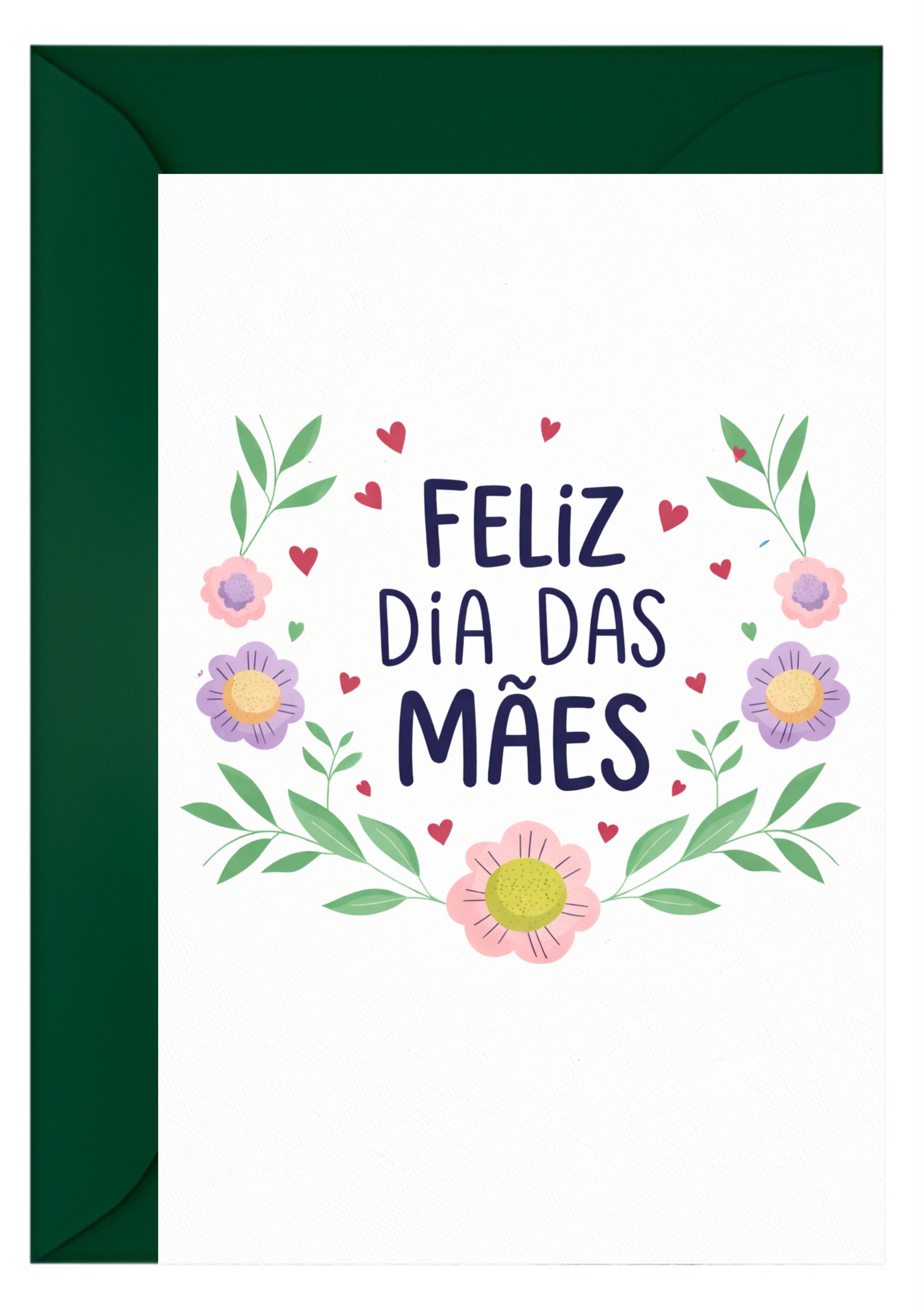 Cartão de Dia das Mães Floral A5 (14,8 x 21 cm) – Feliz Dia das Mães | Loucos por Cartões