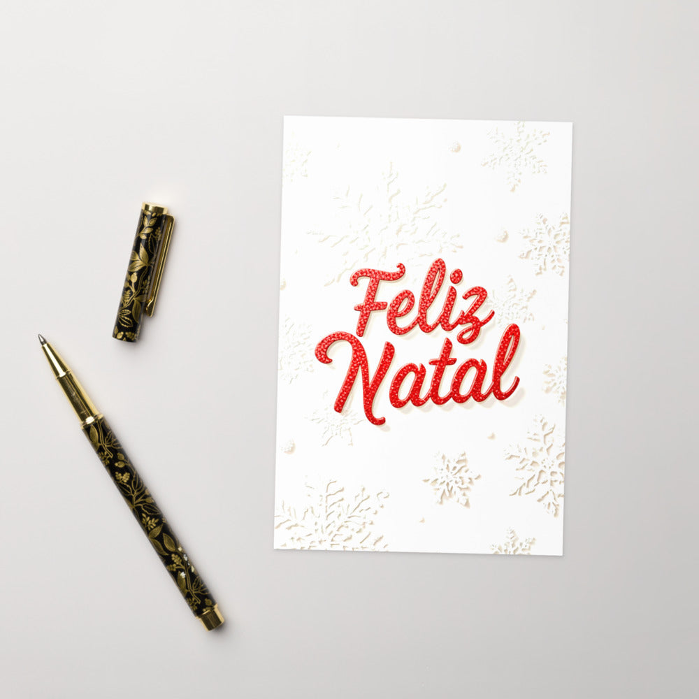 Cartão de Natal - FLOCOS DE NEVE