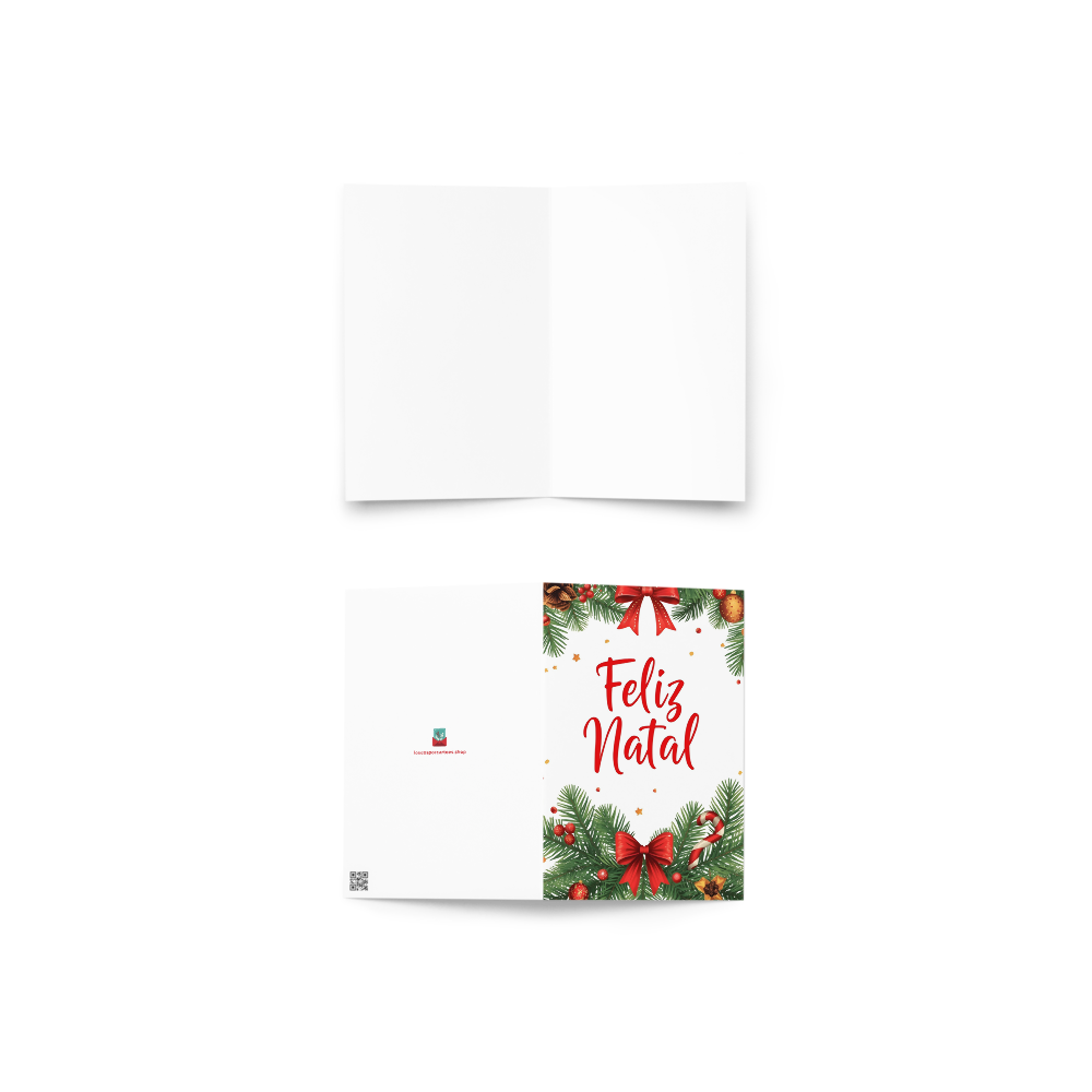 Cartão De Natal - ÁRVORE DE NATAL LAÇO