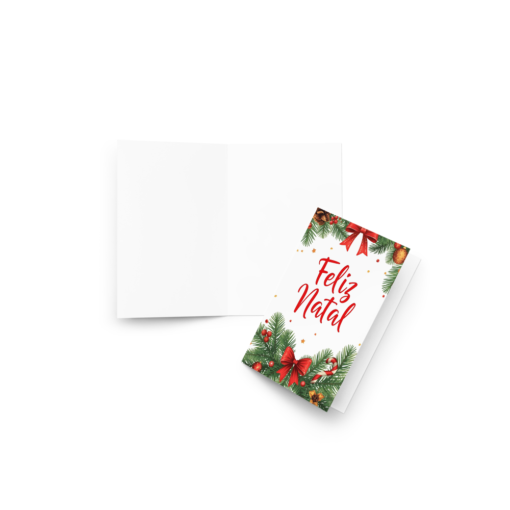 Cartão De Natal - ÁRVORE DE NATAL LAÇO