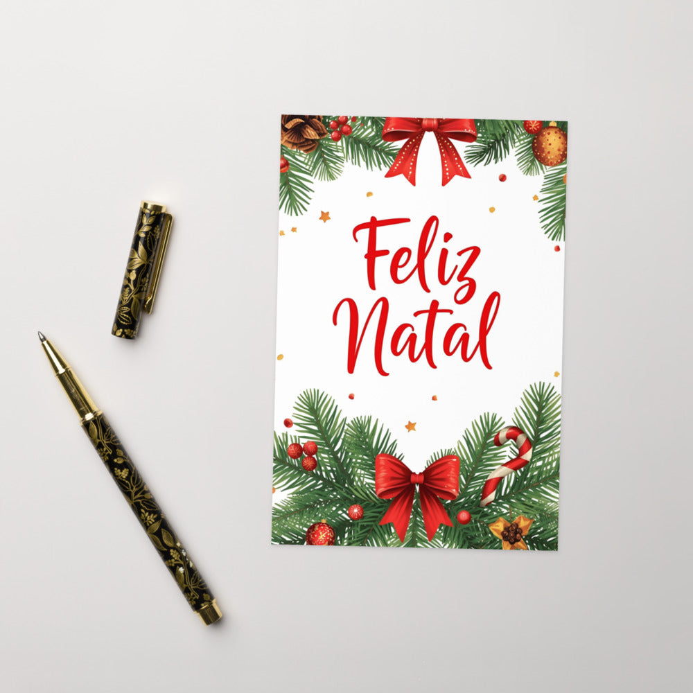 Cartão De Natal - ÁRVORE DE NATAL LAÇO