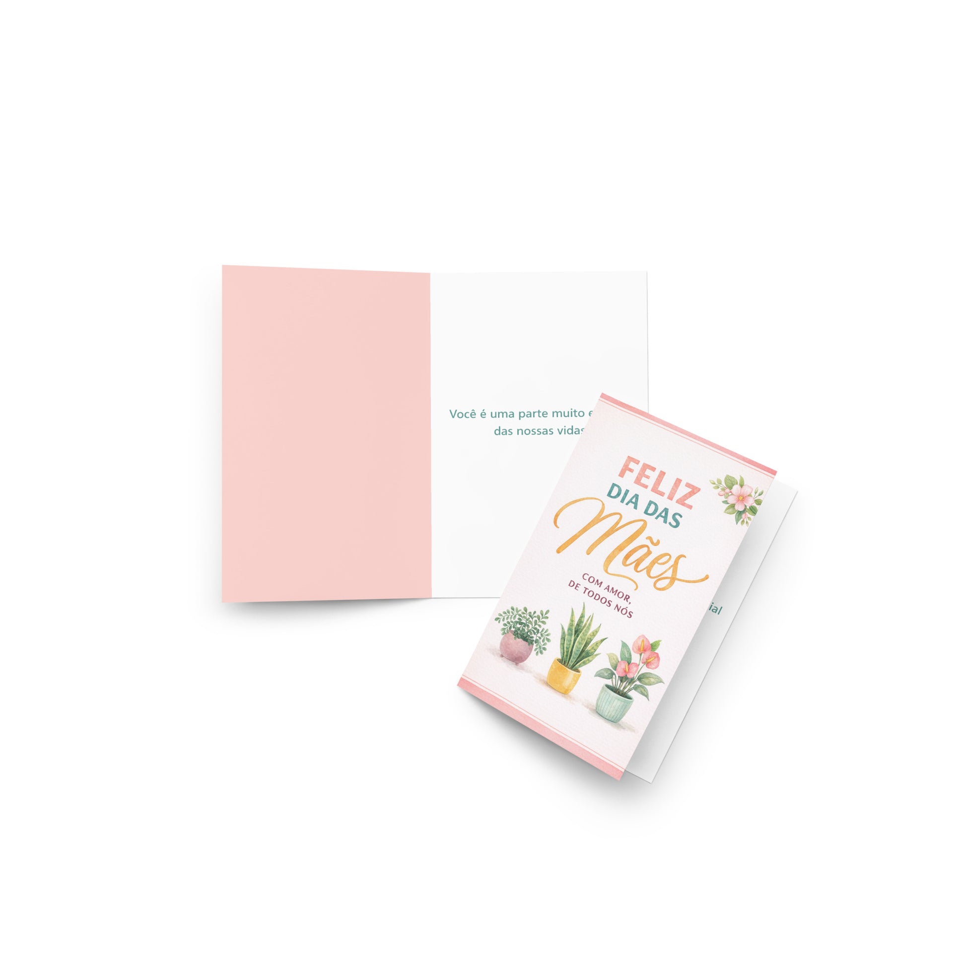 Cartão de Dia das Mães Floral A5 (14,8 x 21 cm) – Com Amor, de Todos Nós | Loucos por Cartões