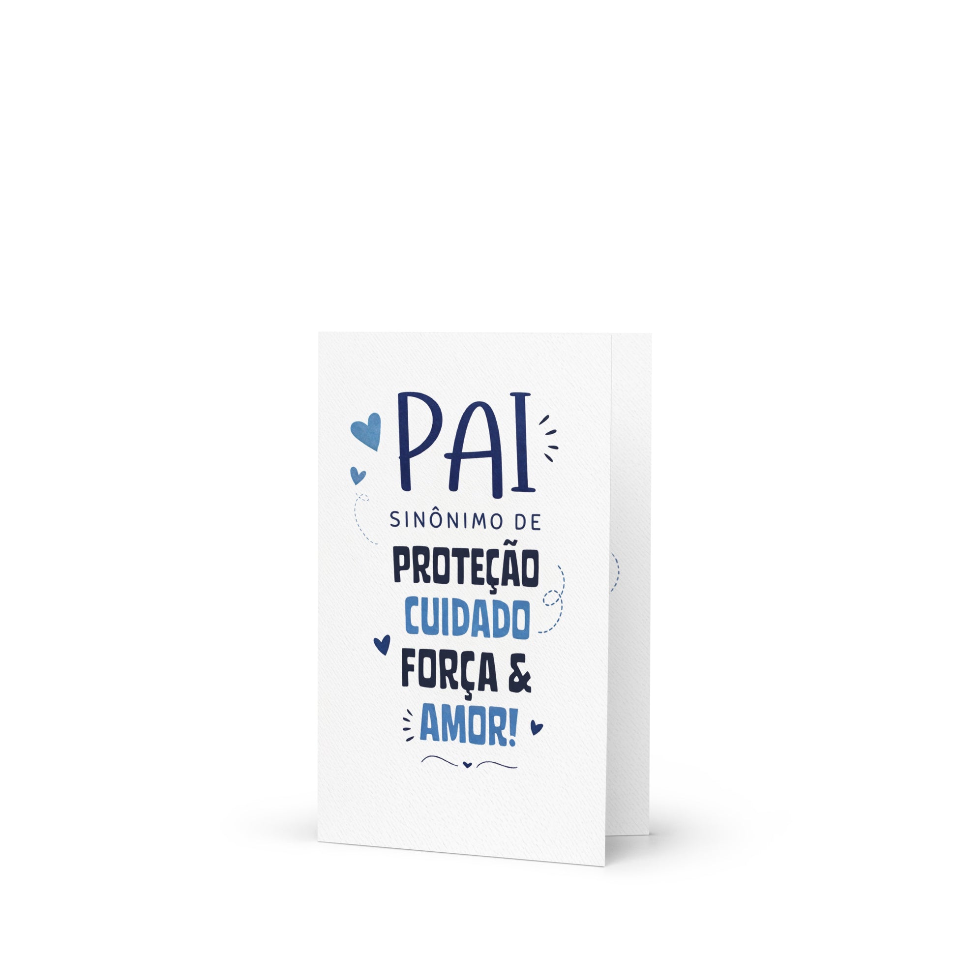Cartão para Dia Dos Pais, Pai A5 (14,8 x 21 cm) – Pai Sinônimo de Amor | Loucos por Cartões