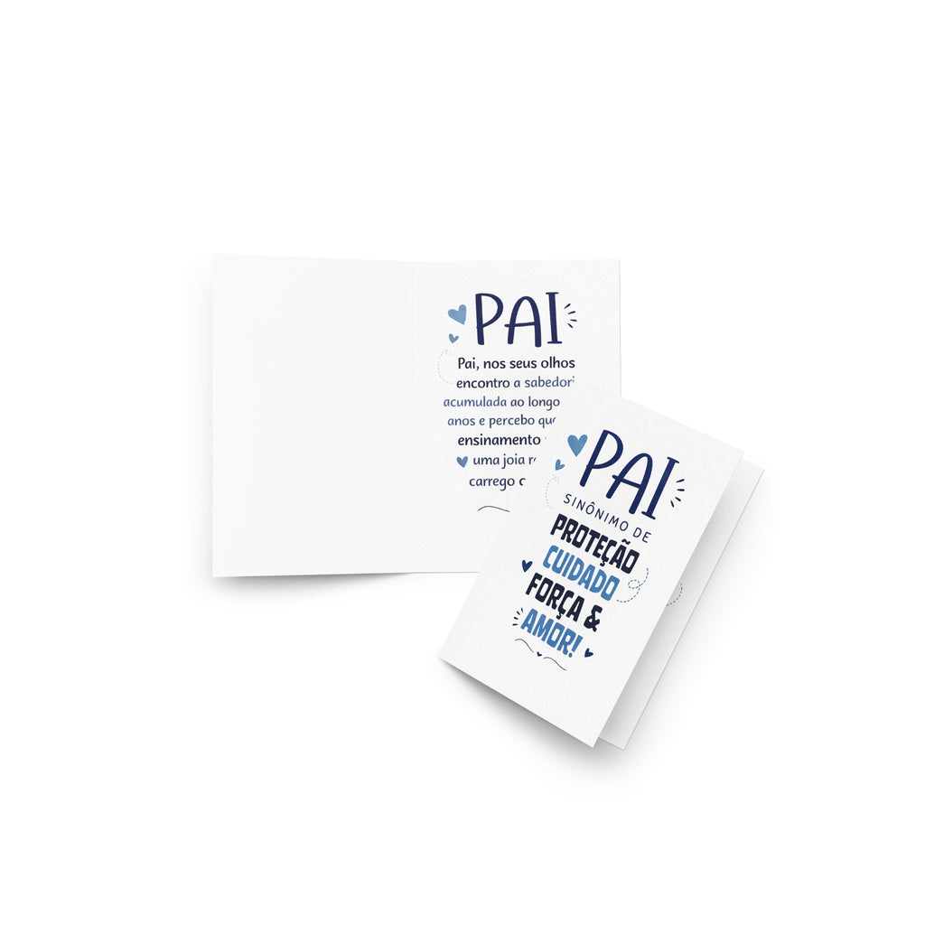 Cartão para Dia Dos Pais, Pai A5 (14,8 x 21 cm) – Pai Sinônimo de Amor | Loucos por Cartões