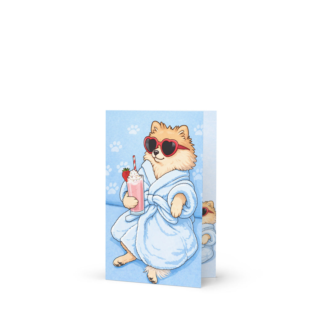 Cartão Divertido com Cachorrinho Fofo A5 (14,8 x 21 cm) – Cartão Ilustrado Criativo | Loucos por Cartões