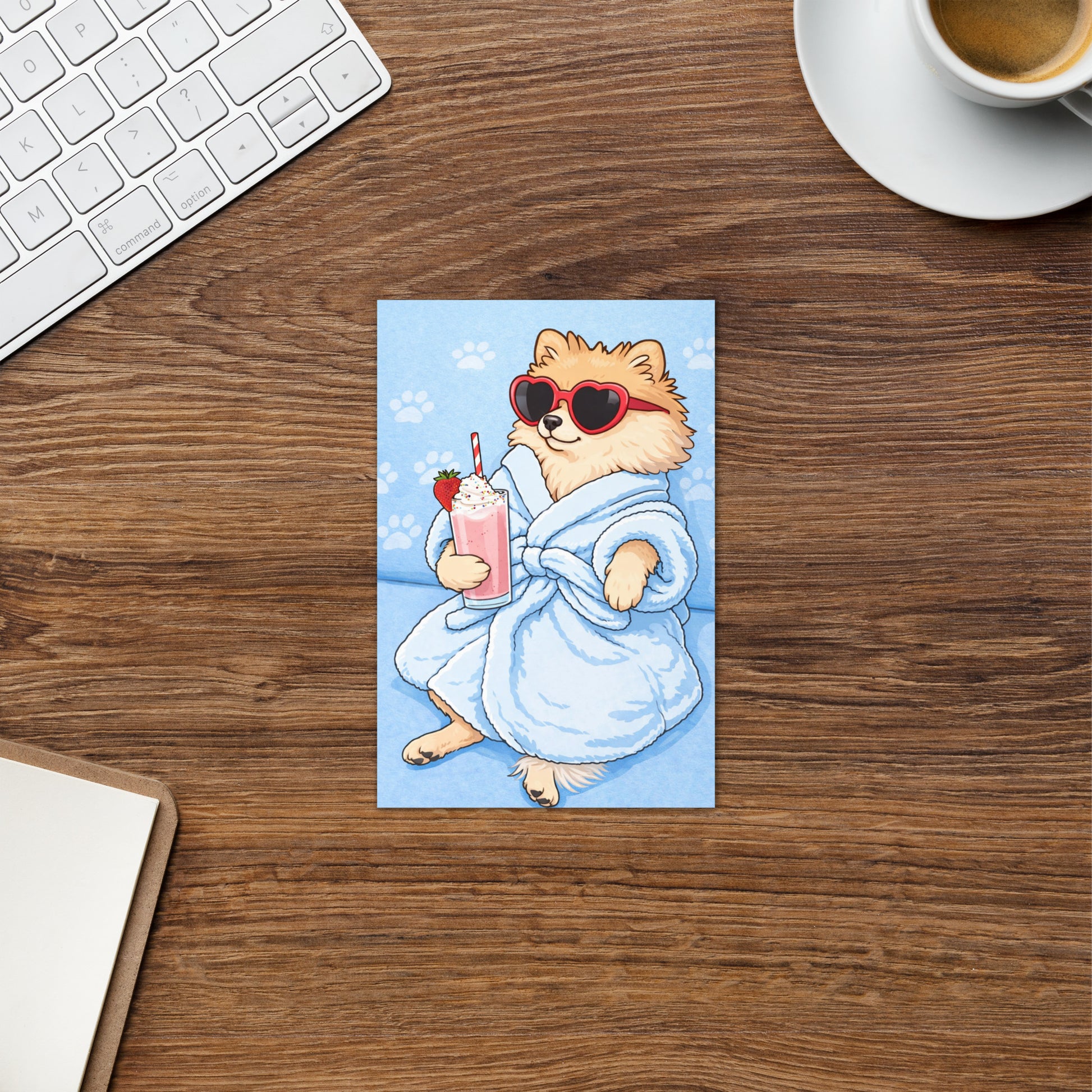 Cartão Divertido com Cachorrinho Fofo A5 (14,8 x 21 cm) – Cartão Ilustrado Criativo | Loucos por Cartões