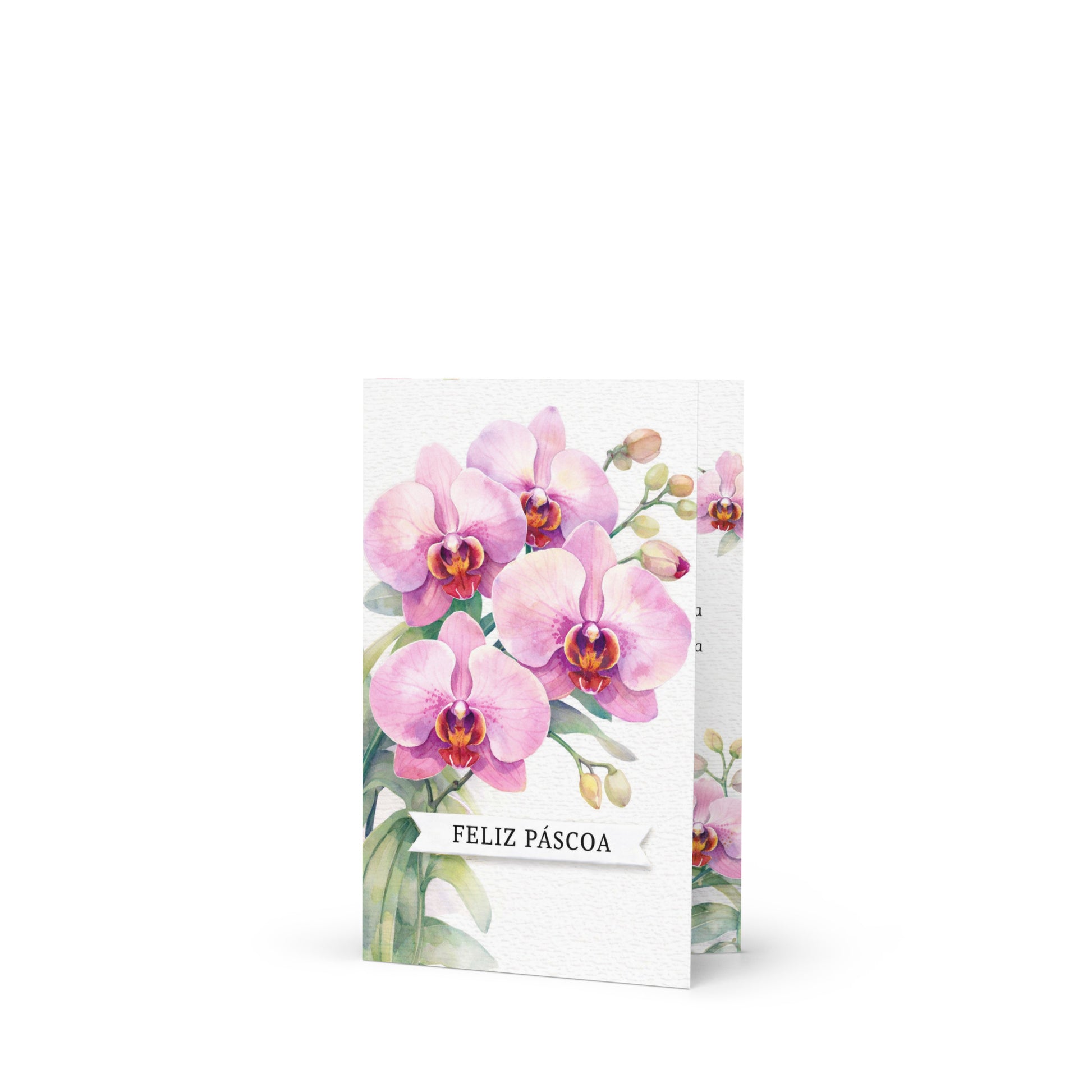 Cartão de Páscoa Floral A5 (14,8 x 21 cm) – Feliz Páscoa | Loucos por Cartões