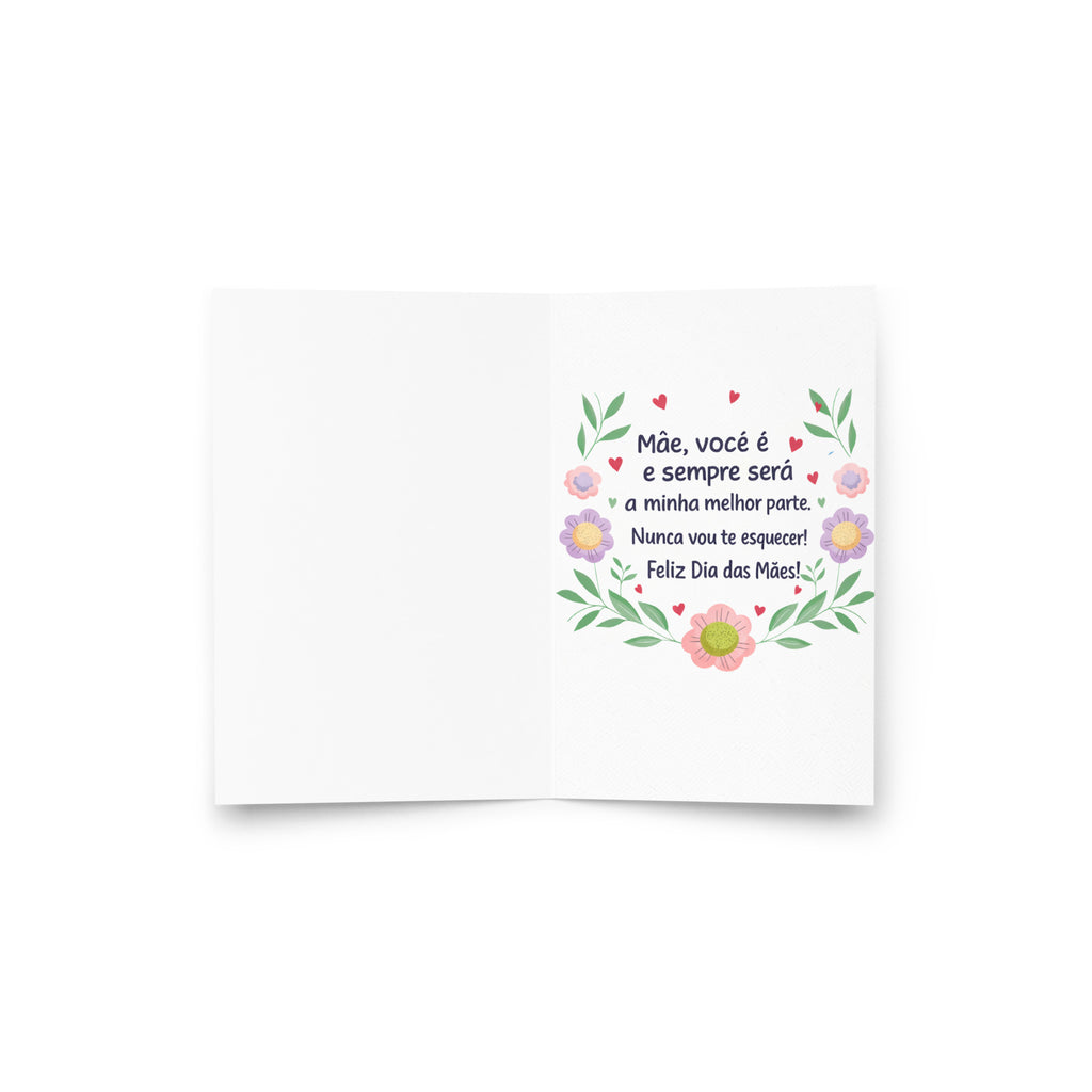 Cartão de Dia das Mães Floral A5 (14,8 x 21 cm) – Feliz Dia das Mães | Loucos por Cartões