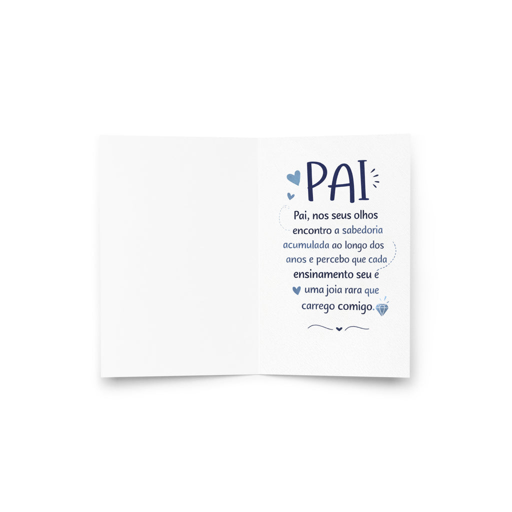 Cartão para Dia Dos Pais, Pai A5 (14,8 x 21 cm) – Pai Sinônimo de Amor | Loucos por Cartões