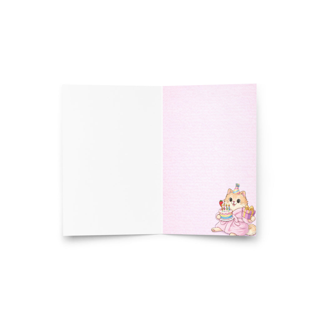Cartão de Aniversário Gatinho A5 (14,8 x 21 cm) – Feliz Aniversário | Loucos por Cartões