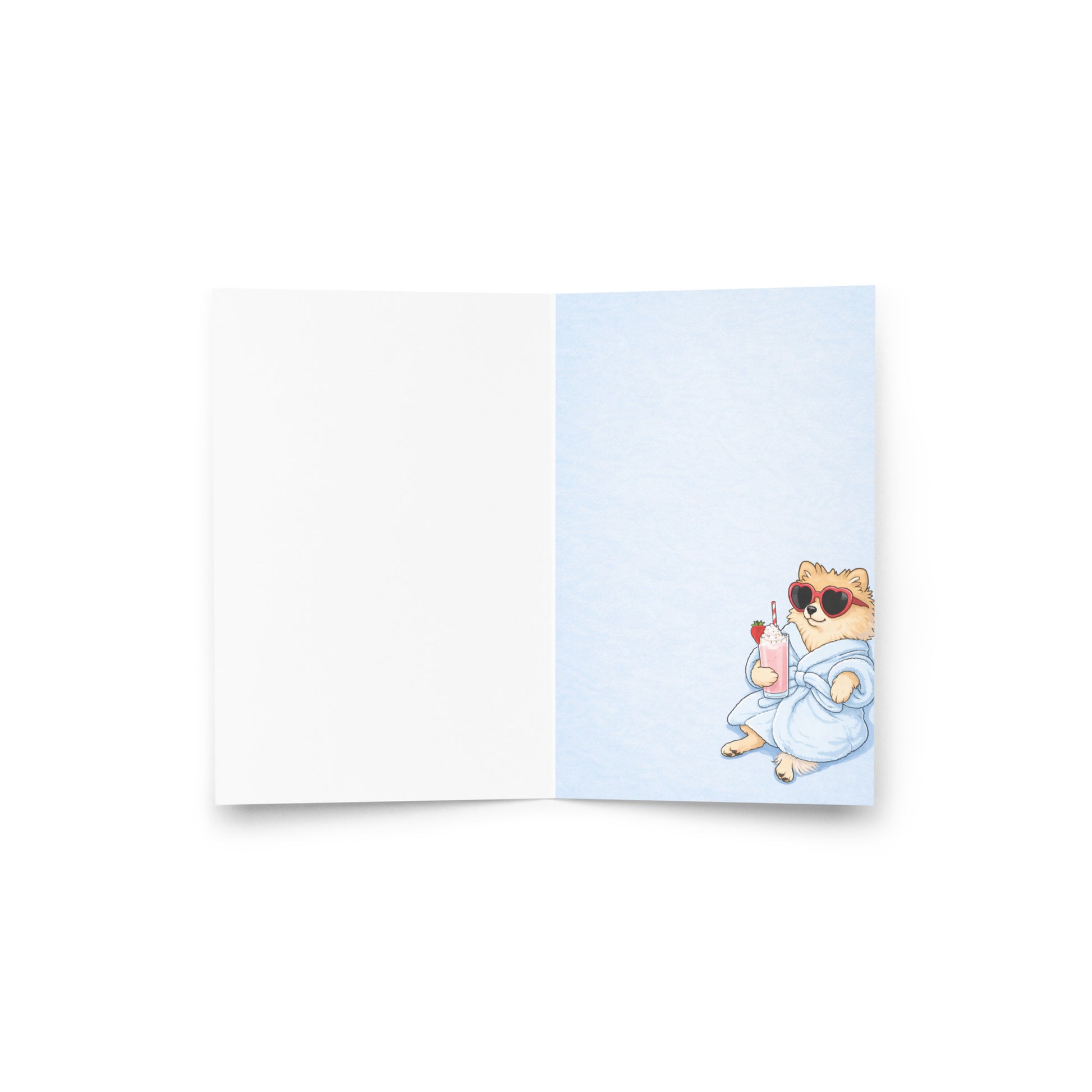 Cartão Divertido com Cachorrinho Fofo A5 (14,8 x 21 cm) – Cartão Ilustrado Criativo | Loucos por Cartões