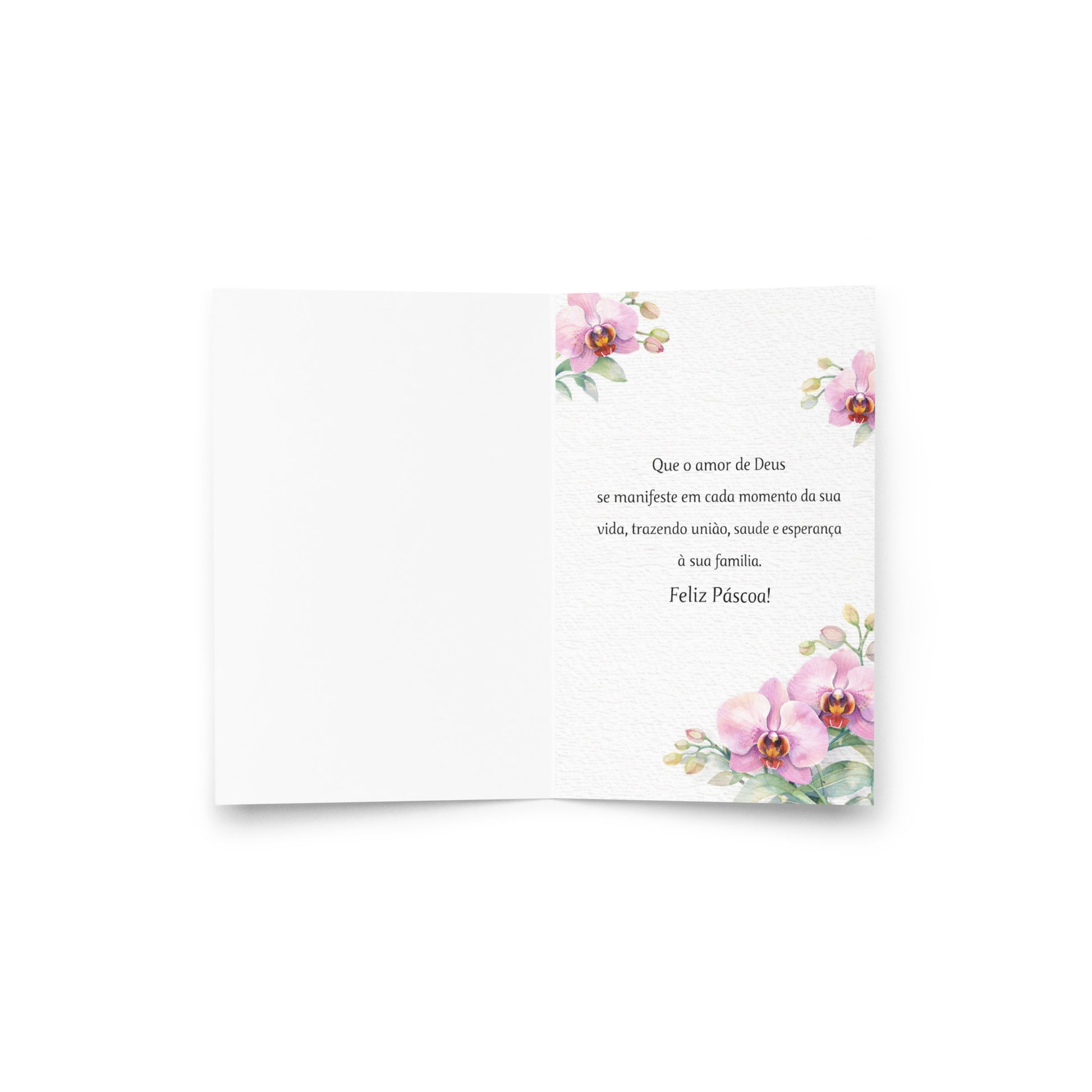 Cartão de Páscoa Floral A5 (14,8 x 21 cm) – Feliz Páscoa | Loucos por Cartões