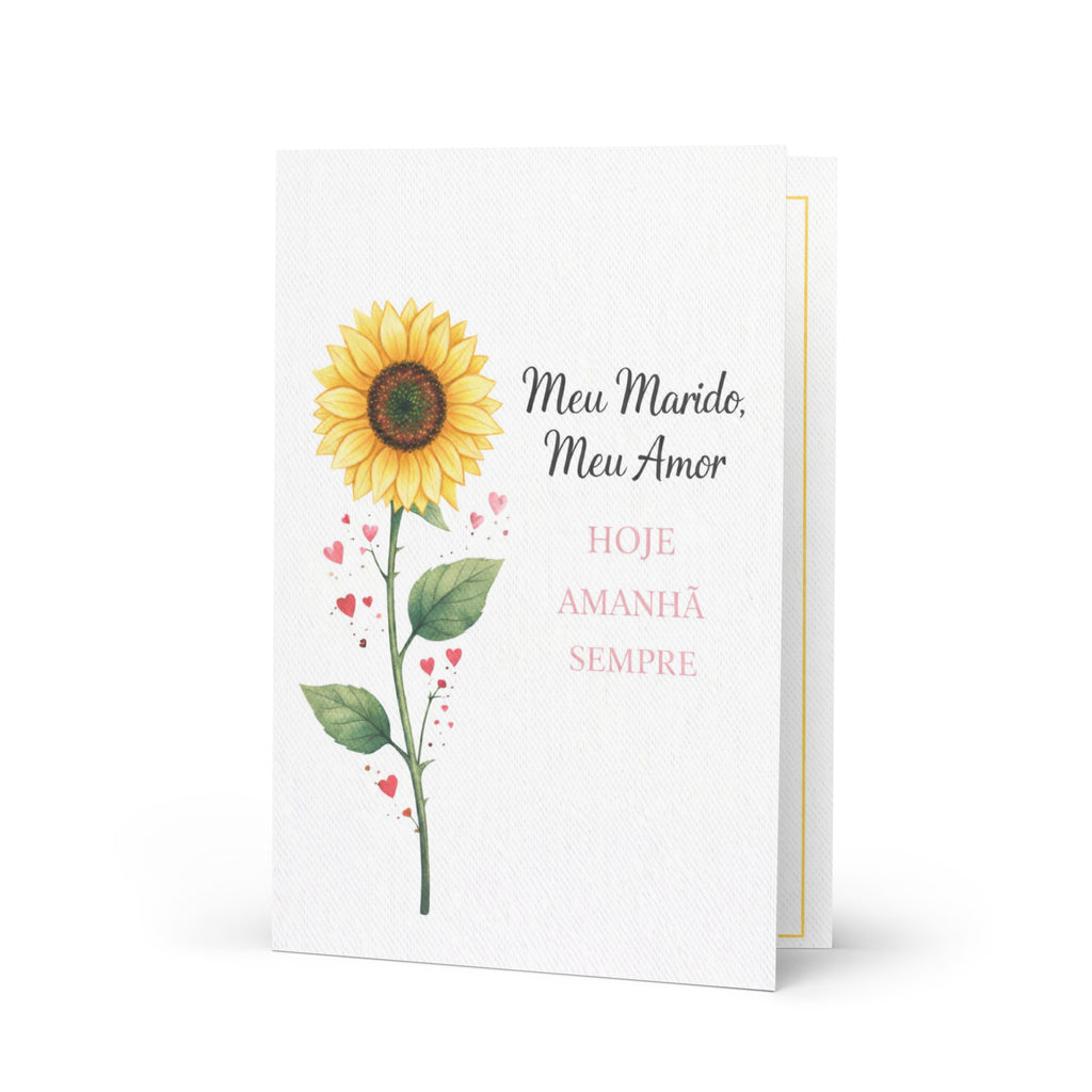 Cartão Comemorativo Romântico A5 (14,8 x 21 cm) – Meu Marido, Meu Amor | Loucos por Cartões