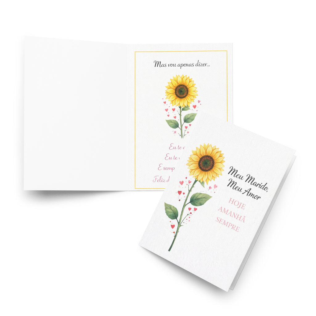 Cartão Comemorativo Romântico A5 (14,8 x 21 cm) – Meu Marido, Meu Amor | Loucos por Cartões