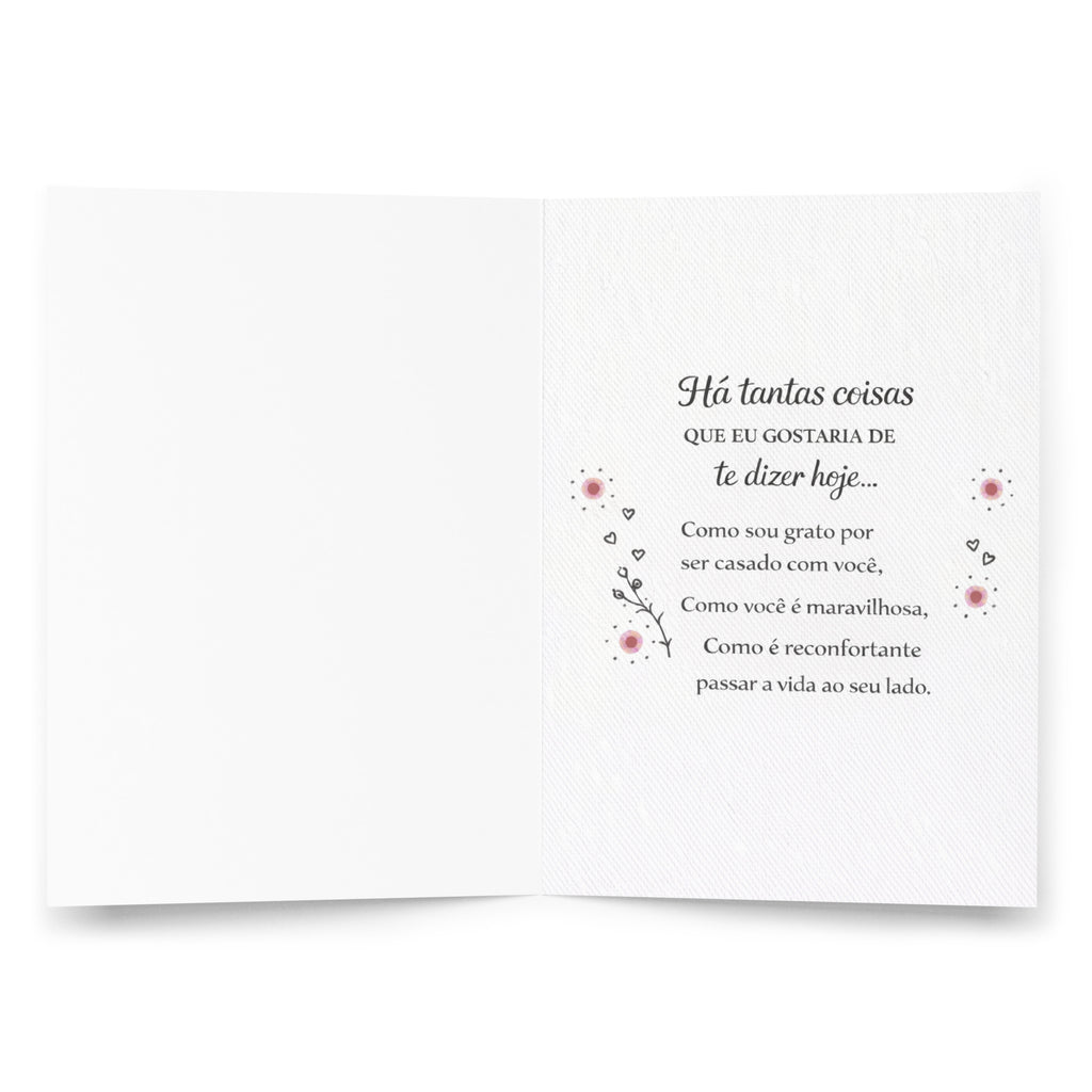 Cartão Comemorativo Romântico A5 (14,8 x 21 cm) – Minha Esposa | Loucos por Cartões